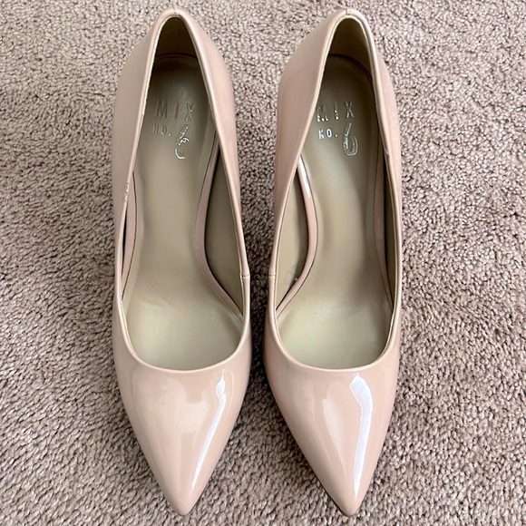 MIX NO. 6 • Nude Stiletto Pointed Toe Pump Heels - Picture 12 of 13